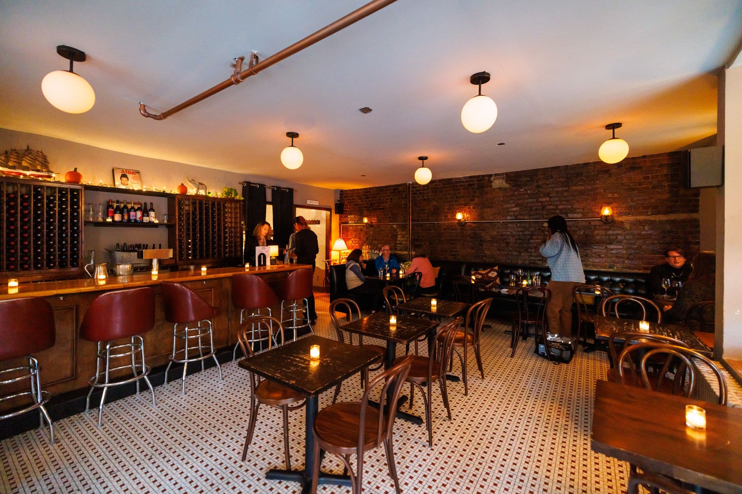 Interior of Pinkerton Wine Bar.